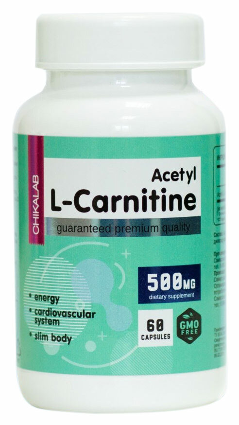 Chikalab Acetyl L-Carnitine 500 мг 60 капсул