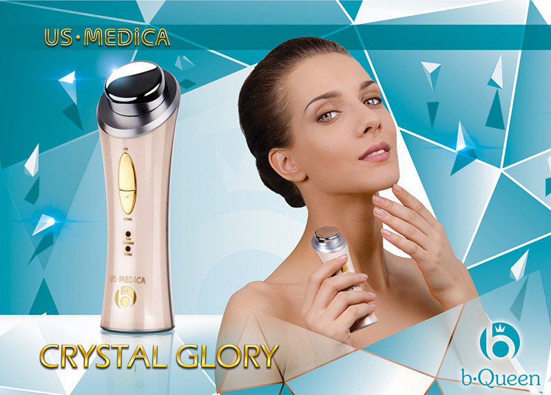 Us Medica Ультразвуковой прибор для лица Crystal Glory Af (розовый) 