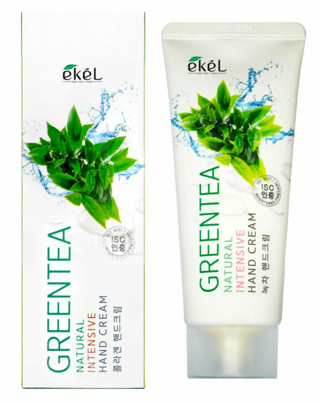 Ekel Питательный крем для рук с экстрактом зеленого чая Green Tea Natural Intensive Hand Cream 100 мл 