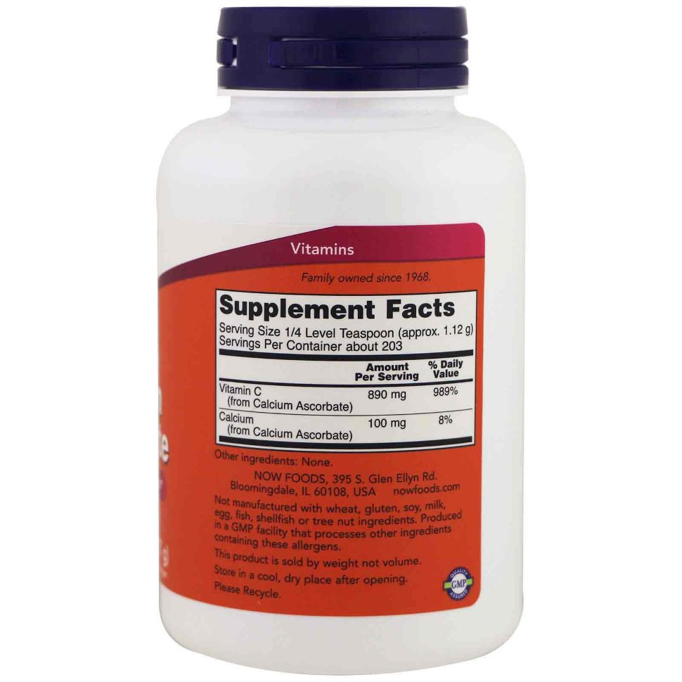Now Calcium Ascorbate 227 г состав