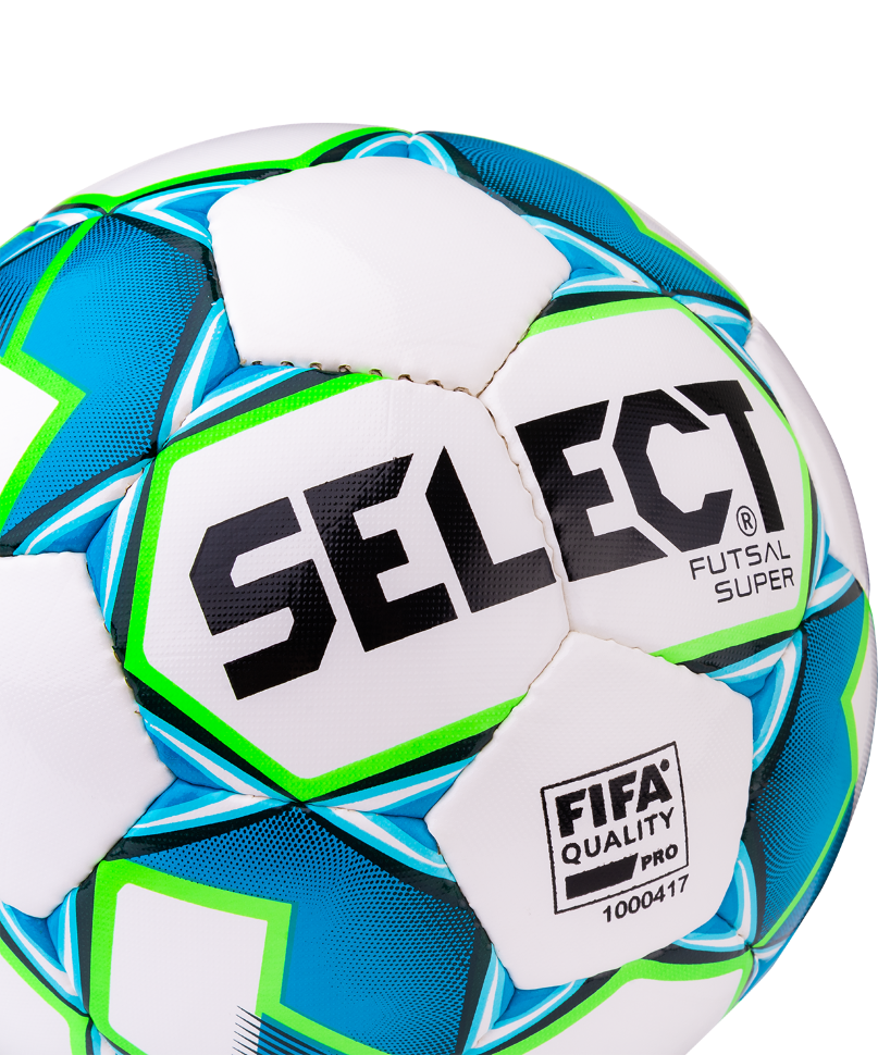 Мяч футзальный Select Futsal Super FIFA 850308, №4, белый/синий/зеленый