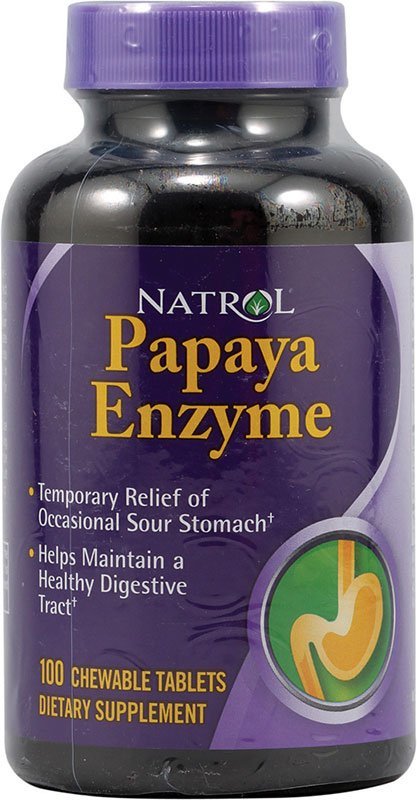 Natrol Papaya Enzyme 100 жеват. таблеток 