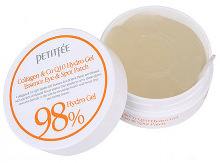 Petitfee Collagen & Co Q10 Hydrogel Essence Eye & Spot Patch Гидрогелевые патчи с коллагеном, 60 шт