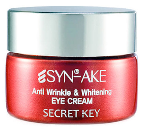 Secret Key Syn-Ake Anti Wrinkle & Whitening Eye Cream 15 г Антивозрастной крем для кожи вокруг глаз с пептидом змеиного яда 