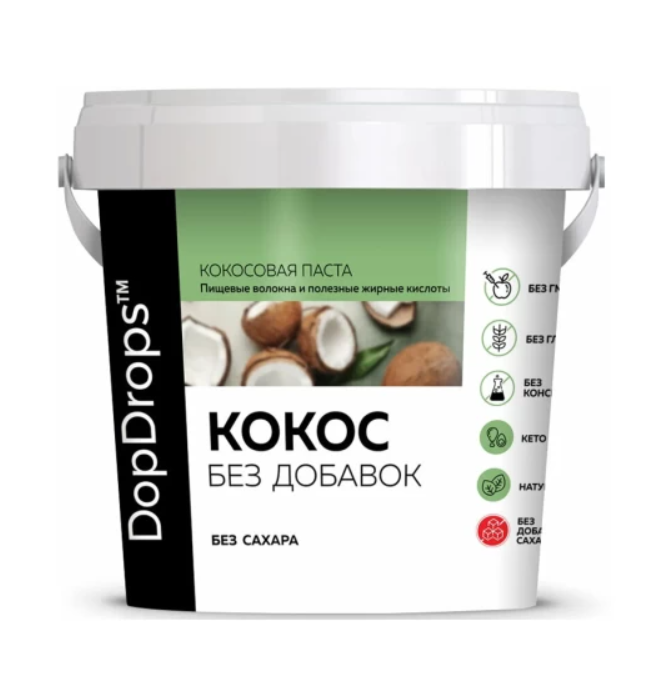 DopDrops Кокосовая паста Без добавок 1000 г 