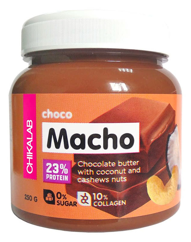 Chikalab Choco Macho Шоколадная паста с кокосом и кешью 250 г