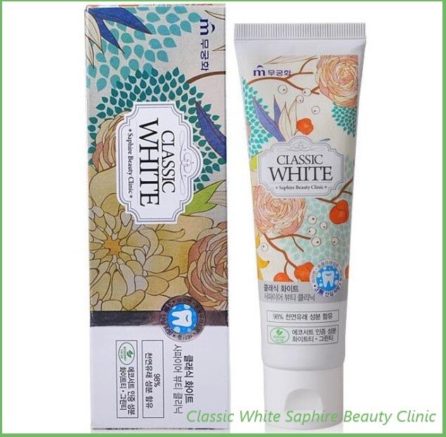Mukunghwa «Classic White» Зубная паста “Saphire Beauty Clinic” мята + зел.чай 110 г 