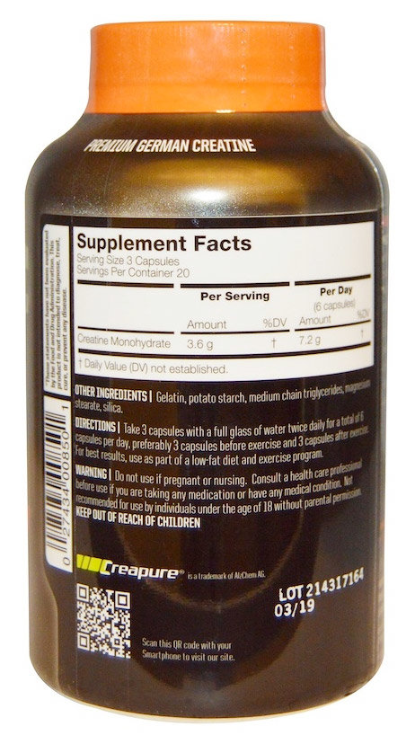 Twinlab Mega Creatine Fuel 120 капсул