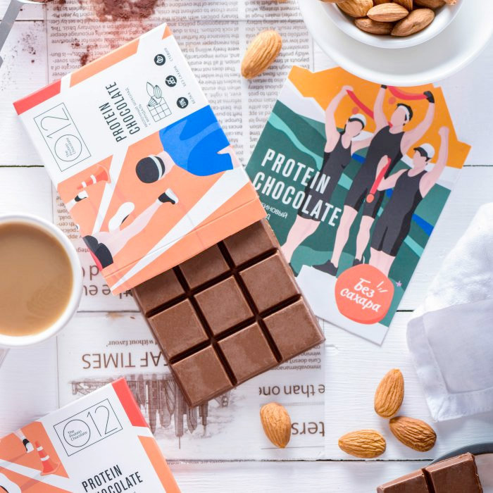 O12 Protein Chocolate 50 г Протеиновый молочный шоколад 