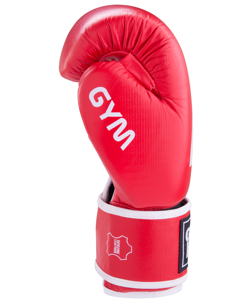 Перчатки боксерские GYM BGG-2018, 8oz, кожа, красные