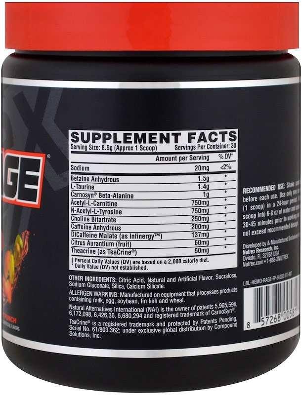 Nutrex Hemo Rage Black Ultra Concentrate 213 г