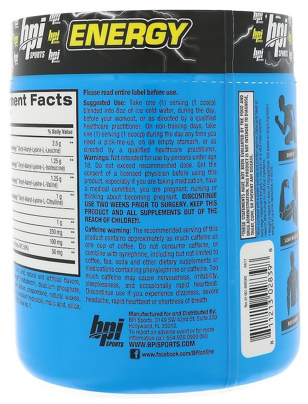 Bpi Sports Best Bcaa With Energy 250 г