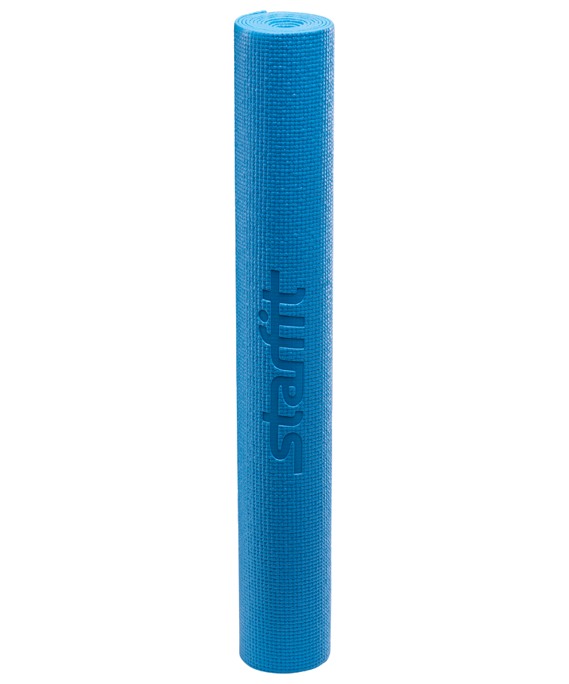 Коврик для йоги FM-101, PVC, 173x61x0,8 см, синий