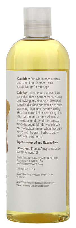 Now Almond Oil 473 мл Масло сладкого миндаля 