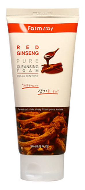 FarmStay Red Ginseng Pure Cleansing Foam 180 мл Пенка для умывания 