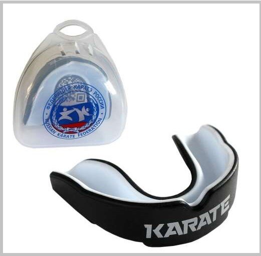 Капа детская Karate MGX-003 kr blk, с футляром, черный/белый