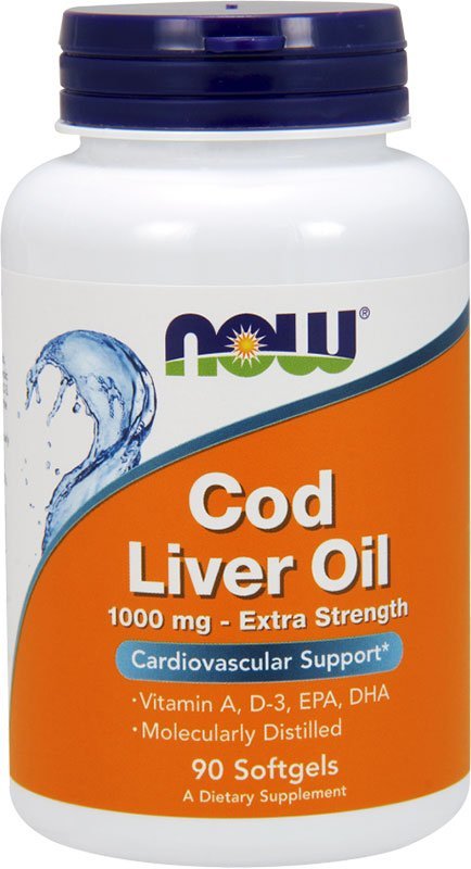 Now Cod Liver Oil 1000 мг 90 гелевых капсул 