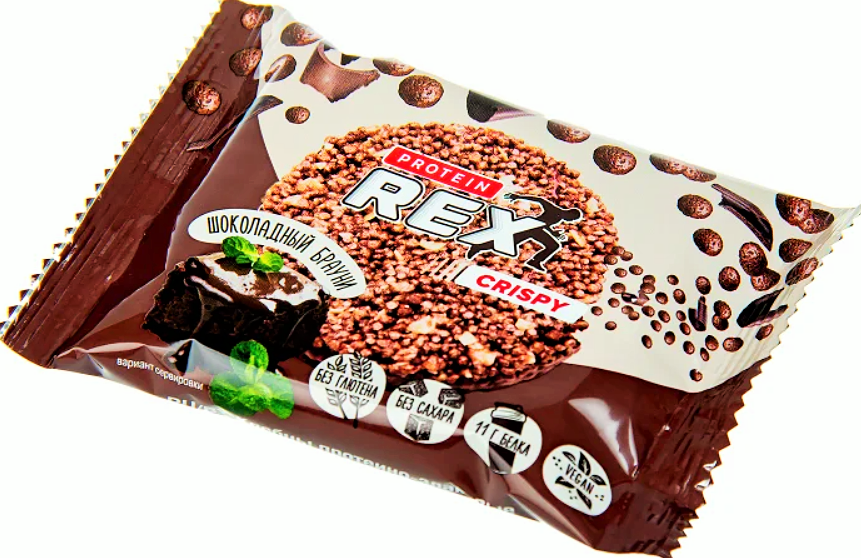 Хлебцы хрустящие Шоколадный брауни (20% протеина) ProteinRex 55 г