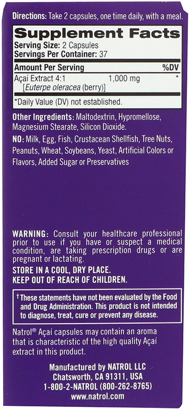 Natrol AcaiBerry 60 + 15 капсул 