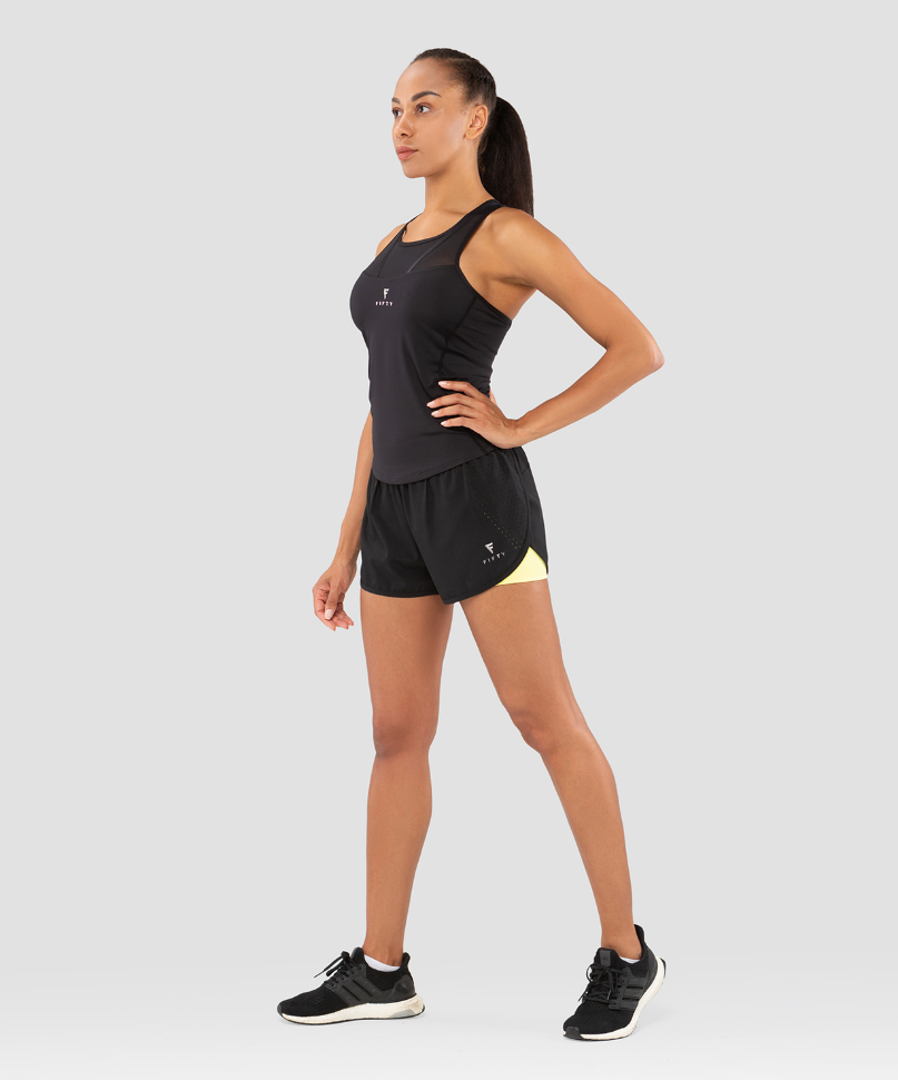 Женские спортивные шорты Duo Shape black/yellow FA-WS-0103-BYL, черный/желтый