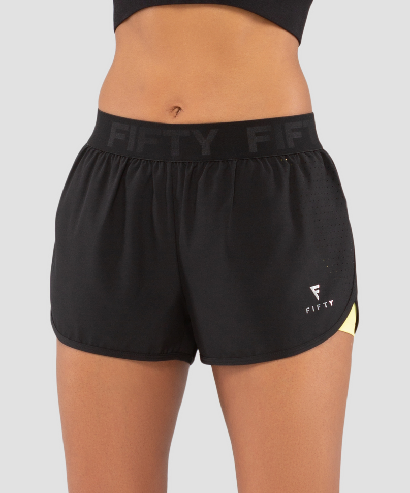 Женские спортивные шорты Duo Shape black/yellow FA-WS-0103-BYL, черный/желтый