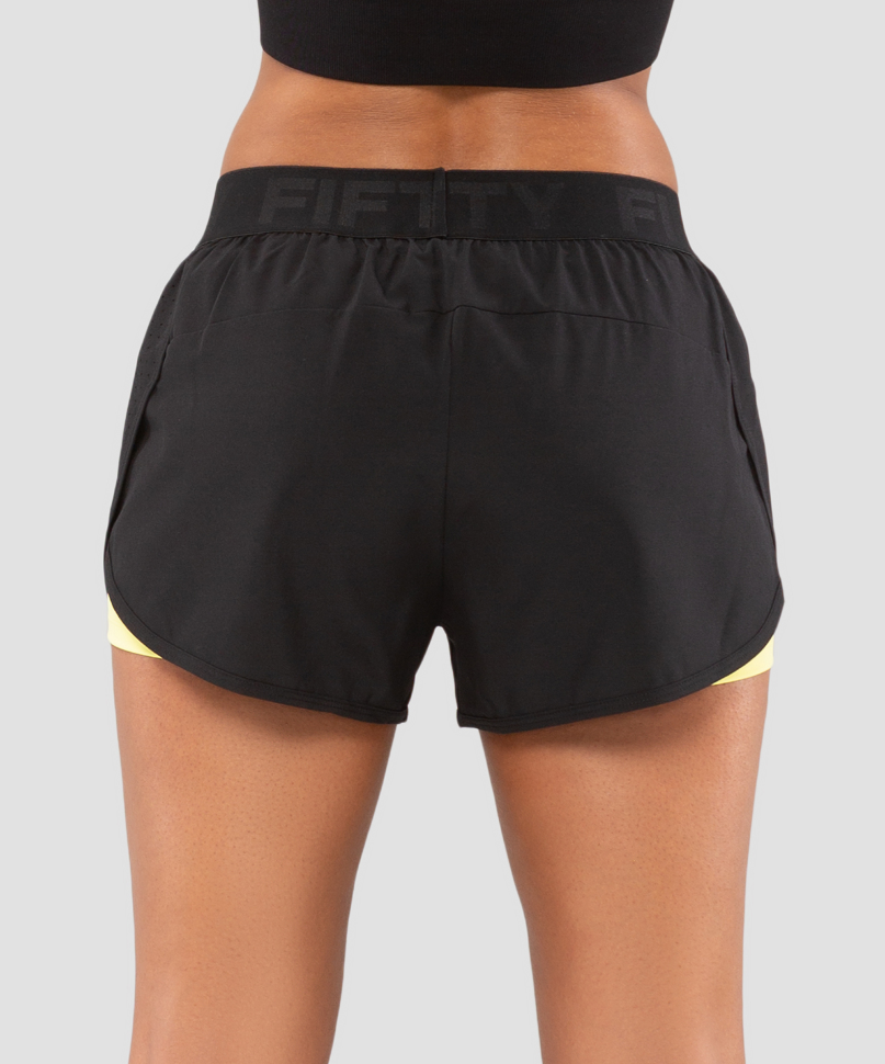 Женские спортивные шорты Duo Shape black/yellow FA-WS-0103-BYL, черный/желтый
