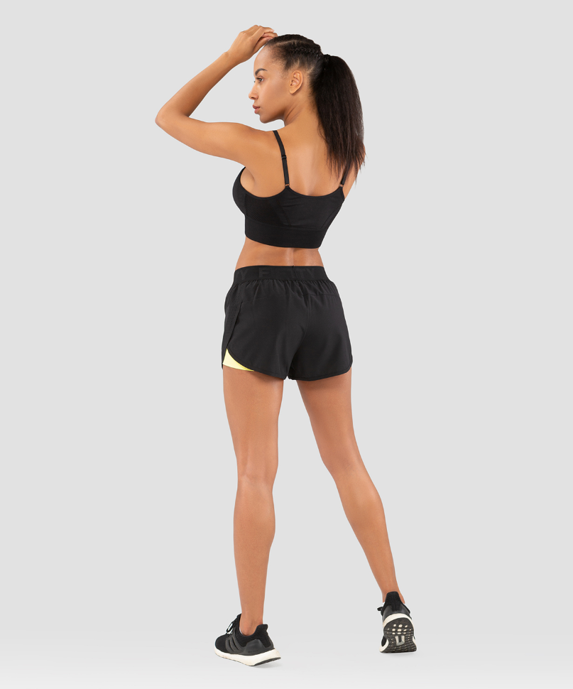 Женские спортивные шорты Duo Shape black/yellow FA-WS-0103-BYL, черный/желтый