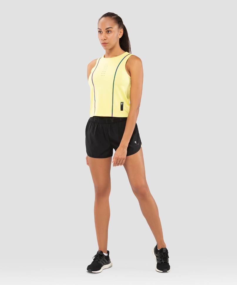 Женские спортивные шорты Duo Shape black/yellow FA-WS-0103-BYL, черный/желтый