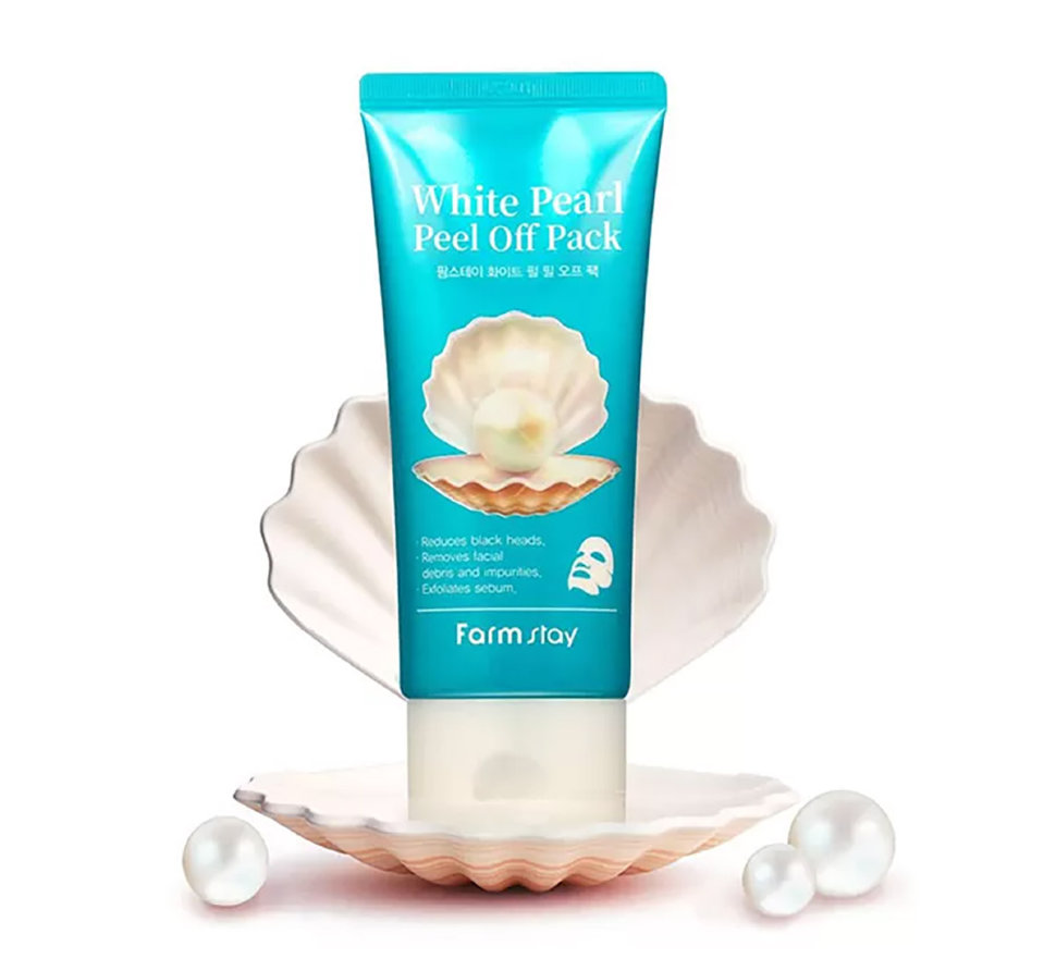 FarmStay Очищающая маска-пленка с экстрактом жемчуга White Pearl Peel Off Pack 100 г