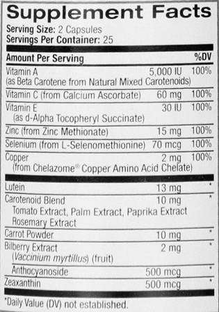 Ocusense With Lutein состав