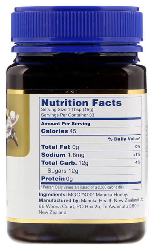 Manuka Health Manuka Honey Mgo 400+ 500 г Органический мёд Манука 
