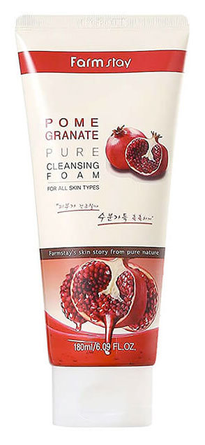 FarmStay Pomegranate Pure Cleansing Foam 180 мл Антивозрастная пенка для умывания с экстрактом граната 