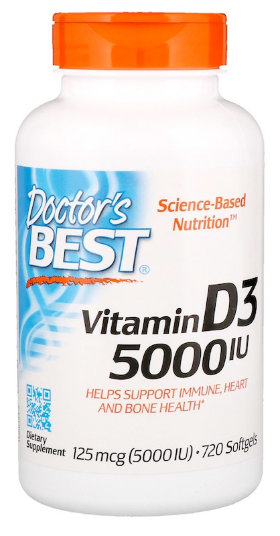 Doctor's Best Best Vitamin D3 5000 Ме 720 гелевых капсул
