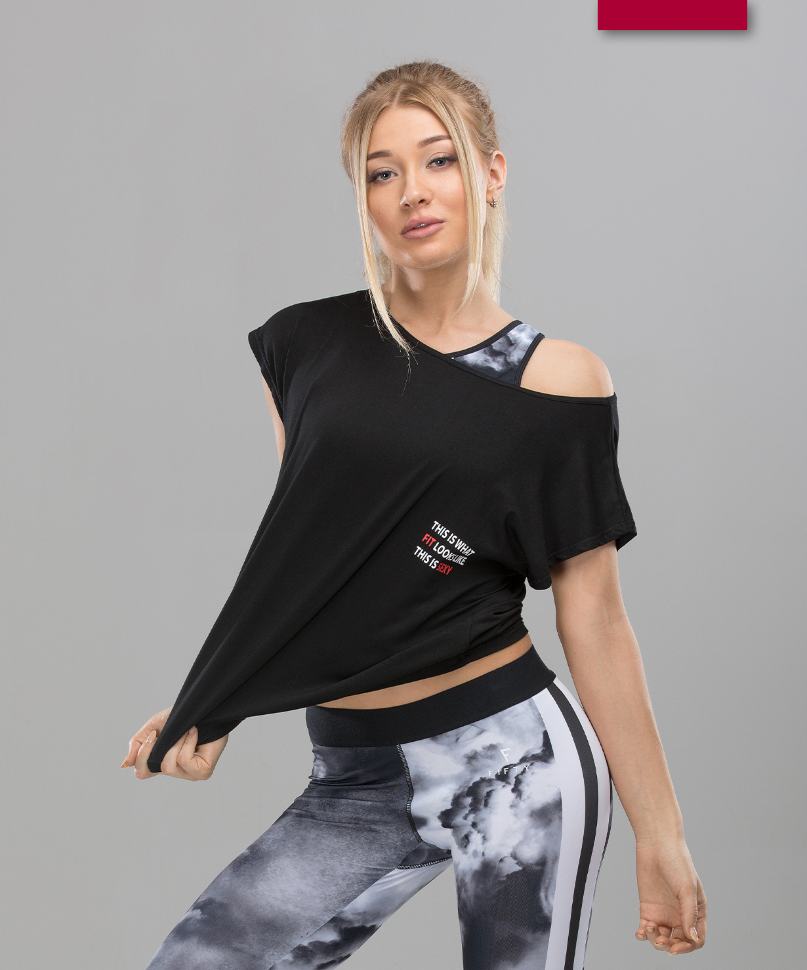 Женская футболка Ease Off FA-WT-0103-BLK, черный