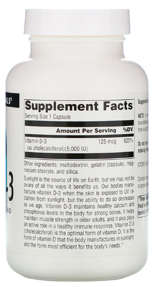 Source Naturals Витамин D-3 5000 Ме 240 капсул